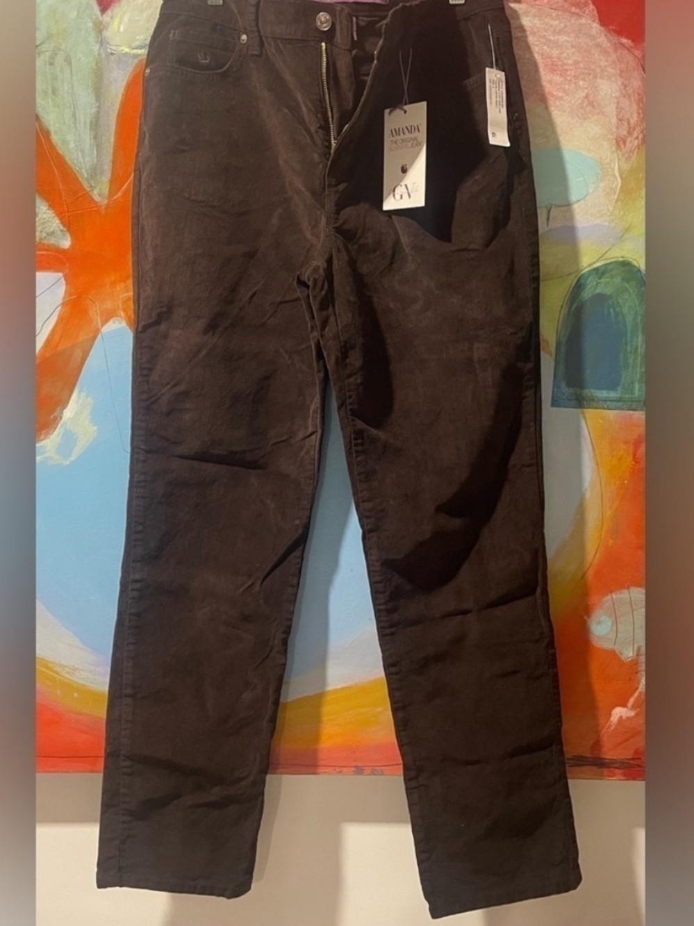 Gloria Vanderbilt Cordaroy
Women's Size 4 Amanda Brown Cotton/Spandex 5 Pocket - Picture 4 of 5